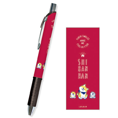 Shibanban系列  0.5mm按掣鉛芯筆 柴犬 紅色筆桿
