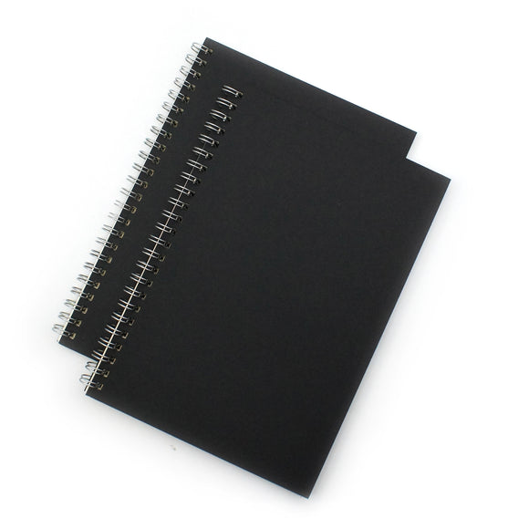 Notebook A5 50頁 天然木色封面雙線圈記事簿 (2本裝)
