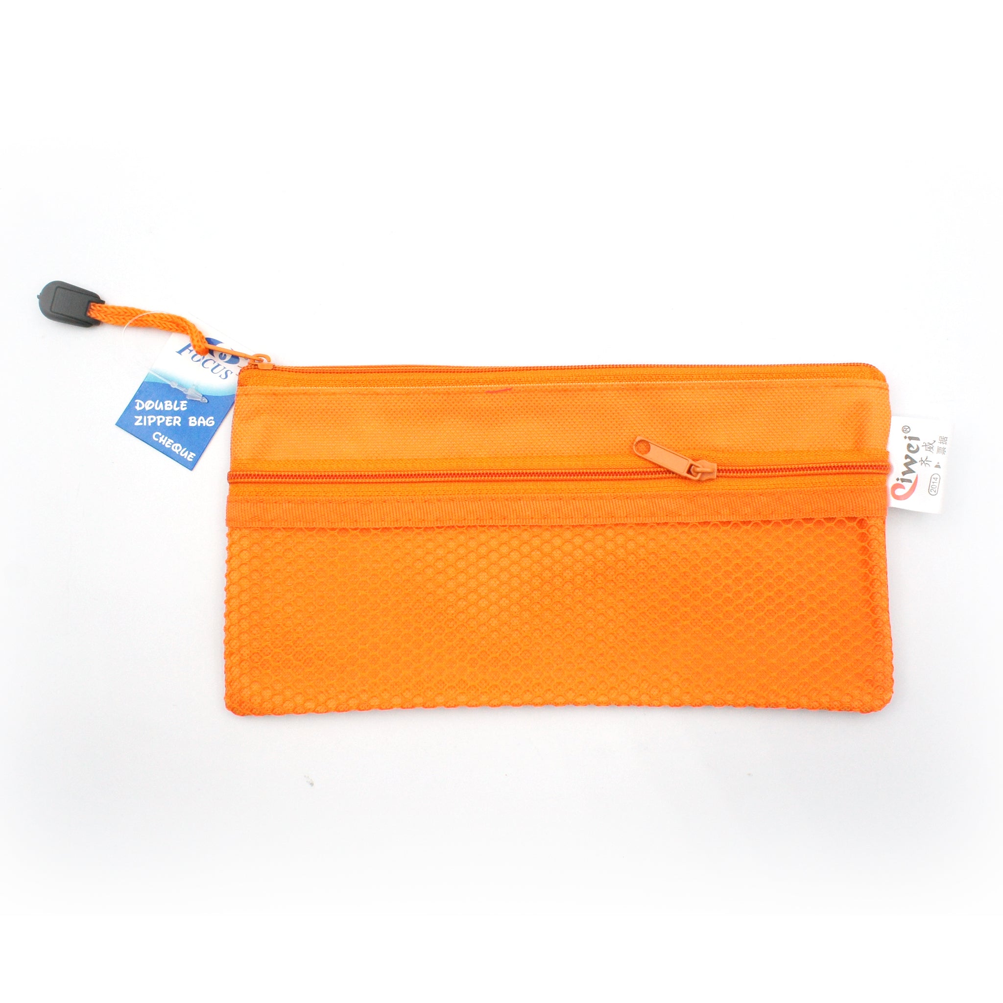 Zipper Cheque Book Pouch 支票袋螢光色系列牛津布雙拉鍊網袋(1